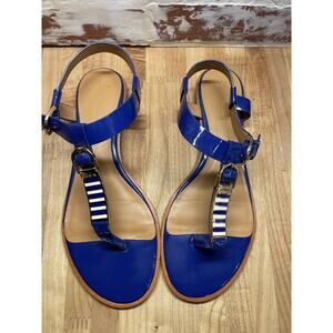 AERIN Swift Sandals Patent Leather Strap Sandals Party Christmas Luxury Sz 9.5